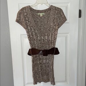 Love By Design Brown and Cream Knit Dress